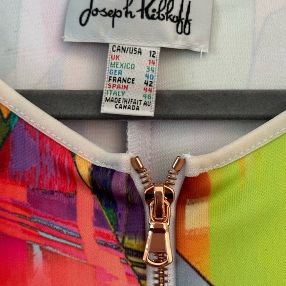 Joseph Ribkoff Multicolor Geometric Dress. Ptp 19” - Picture 5 of 5
